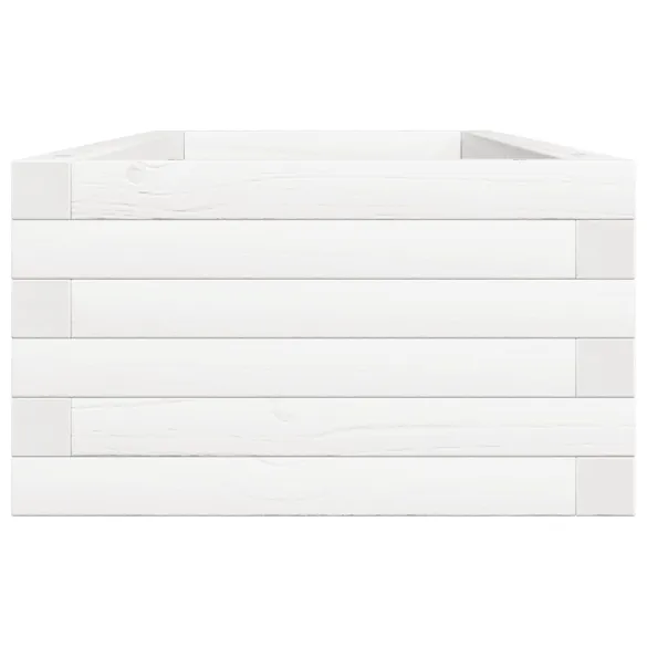 Jardinieră Grădină Albă din Lemn Masiv de Pin | 110x40x23 cm