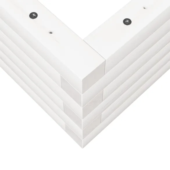 Jardinieră Grădină Albă din Lemn Masiv de Pin | 110x40x23 cm