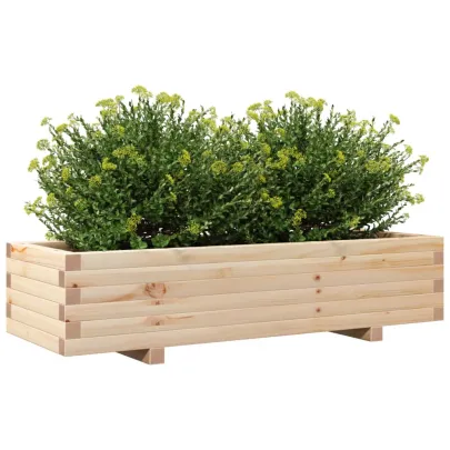 Jardinieră Grădină Lemn Masiv Pin - 110x40x26,5 cm