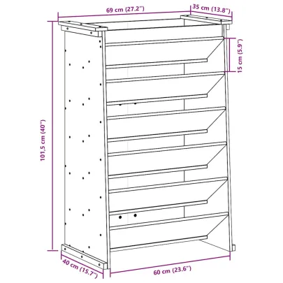 Jardinieră Lemn 6 Niveluri pentru Ierburi | Livrare Gratuită