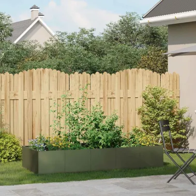 Jardinieră Verde Măsliniu 200x80x40 cm - Oțel | Livrare Gratuită