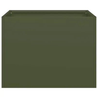Jardinieră Verde Măsline 40x40x30 cm Oțel | Livrare Gratuită