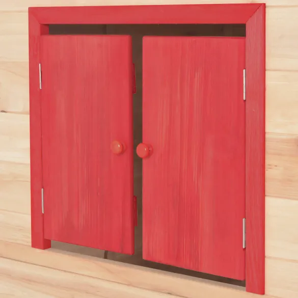 Căsuță Joacă Copii Lemn Brad Roșu - Livrare Gratuită