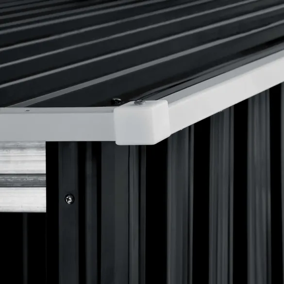 Șopron Grădină Oțel cu Acoperiș Extins - Antracit