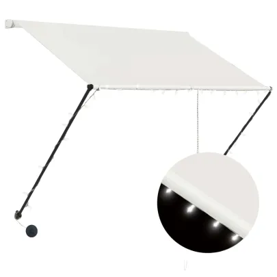 Copertină retractabilă cu LED - 200x150 cm - Livrare gratuită