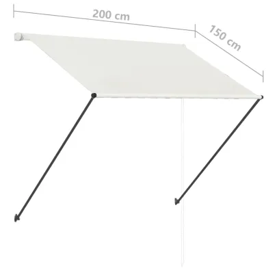 Copertină retractabilă cu LED - 200x150 cm - Livrare gratuită