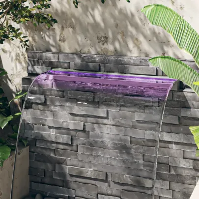 Deversor Cascadă LED RGB 108cm Oțel Inoxidabil | Livrare Gratuită