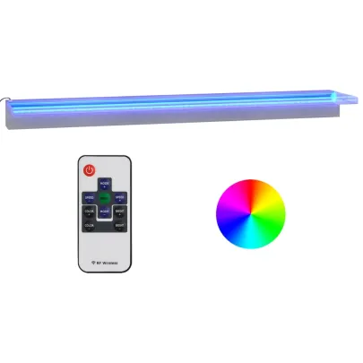 Deversor Cascadă LED RGB 108cm Oțel Inoxidabil | Livrare Gratuită