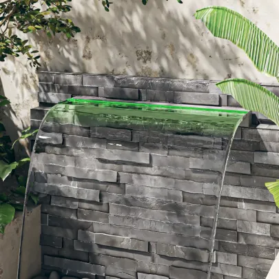 Deversor Cascadă LED RGB 108cm Oțel Inoxidabil | Livrare Gratuită