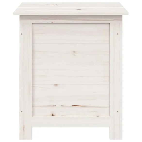 Cutie de perne exterior alb 50x50x56 cm lemn masiv