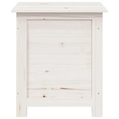 Cutie de perne exterior alb 50x50x56 cm lemn masiv