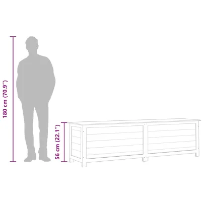 Cutie depozitare perne exterior lemn masiv de brad