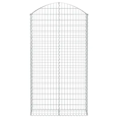 Coș Gabion Arcuit Fier Galvanizat | Barieră Decorativă Grădină