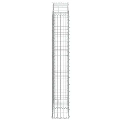 Coș Gabion Arcuit Fier Galvanizat | Barieră Decorativă Grădină