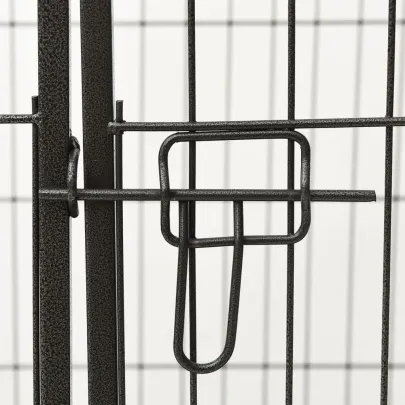 Țarc Căței Oțel - 123x77,5x74,5 cm - Livrare Gratuită