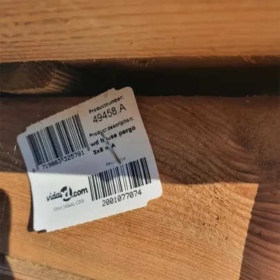 Pergolă de perete 2x5m - Lemn pin tratat - Livrare gratuită