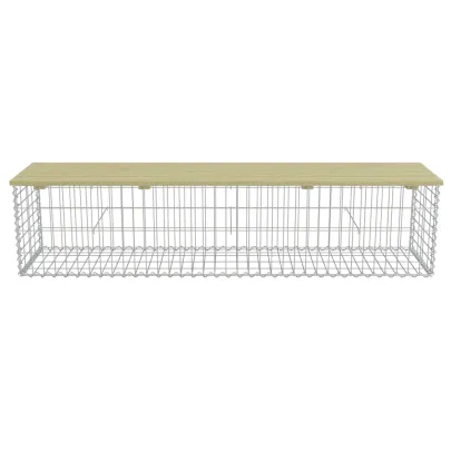 Bancă Gabion 180 cm - Oțel Galvanizat și Lemn de Pin