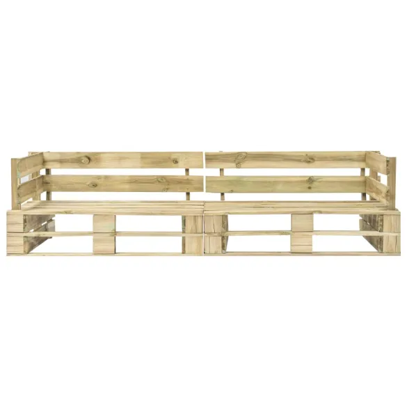 Canapea Grădină 2 Locuri din Paleți Lemn | Livrare Gratuită