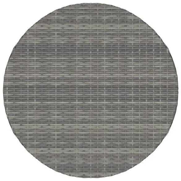 Masă de Grădină Gri Poliratan 70x70 cm - Livrare Gratuită