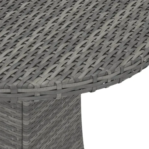 Masă de Grădină Gri Poliratan 70x70 cm - Livrare Gratuită