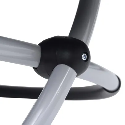 Șezlong Exterior cu Pernă - Oțel Crem - Livrare Gratuită