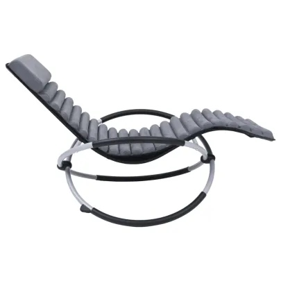 Șezlong Exterior cu Pernă - Oțel Rezistent - Livrare Gratuită