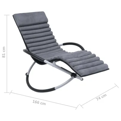 Șezlong Exterior cu Pernă - Oțel Rezistent - Livrare Gratuită