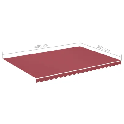 Pânză de rezervă copertină roșu vișiniu 5x3,5m - Livrare gratuită