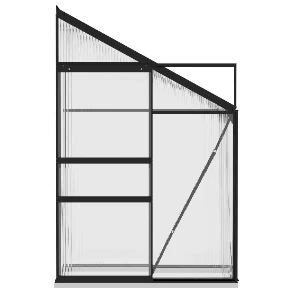 Seră Antracit Aluminiu 1.44m³ - Livrare Gratuită