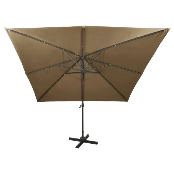 Umbrelă Grădină cu LED-uri și Consolă | 300 cm | Livrare Gratuită