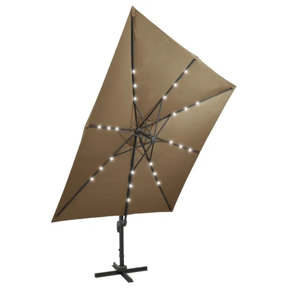 Umbrelă Grădină cu LED-uri și Consolă | 300 cm | Livrare Gratuită