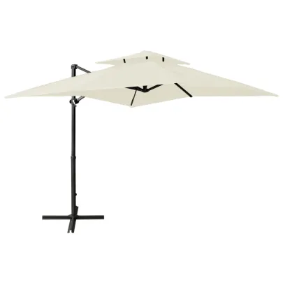 Umbrelă în Consolă cu Dublu Înveliș - 250x250 cm