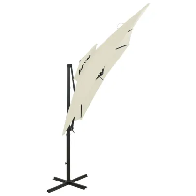 Umbrelă în Consolă cu Dublu Înveliș - 250x250 cm
