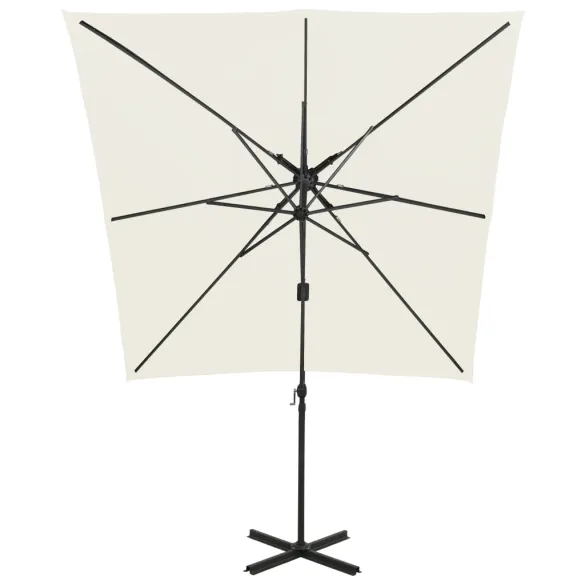 Umbrelă în Consolă cu Dublu Înveliș - 250x250 cm