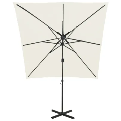 Umbrelă în Consolă cu Dublu Înveliș - 250x250 cm