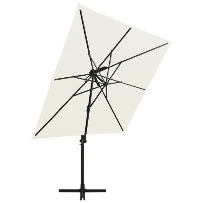 Umbrelă în Consolă cu Dublu Înveliș - 250x250 cm