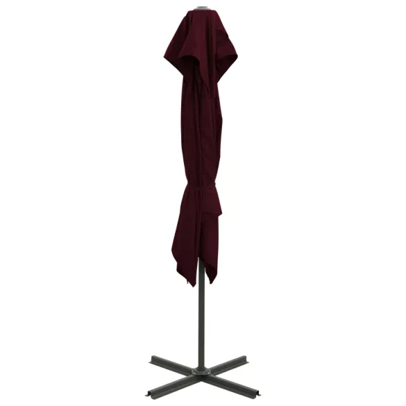 Umbrelă suspendată dublu roșu bordo 250x250 cm - Livrare gratuită