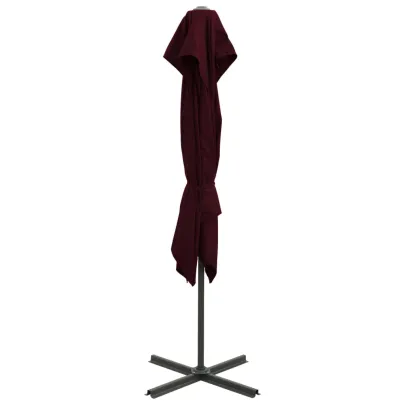 Umbrelă suspendată dublu roșu bordo 250x250 cm - Livrare gratuită