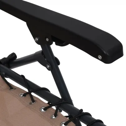 Set 2 Scaune Șezlong Pliabile Gri - Comandă cu Livrare Gratuită