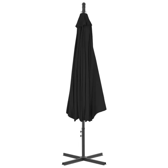 Umbrelă consolă oțel 300 cm negru | Protecție UV | Livrare gratuită