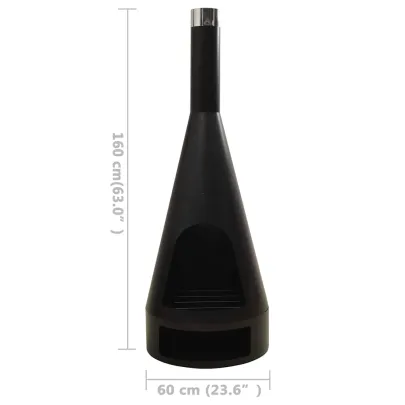 Sobă Grădină XXL Oțel - 60x60x160 cm | Livrare Gratuită