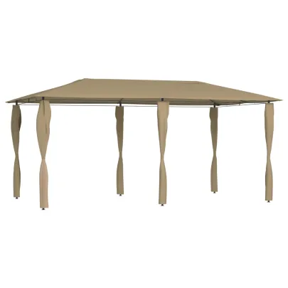 Pavilion Exterior cu Huse Stâlpi | Gri Taupe 2,98x5,3m