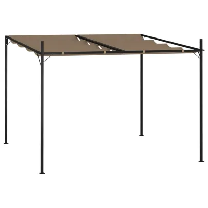 Pavilion Retractabil Gri Taupe 3x3m - Livrare Gratuită