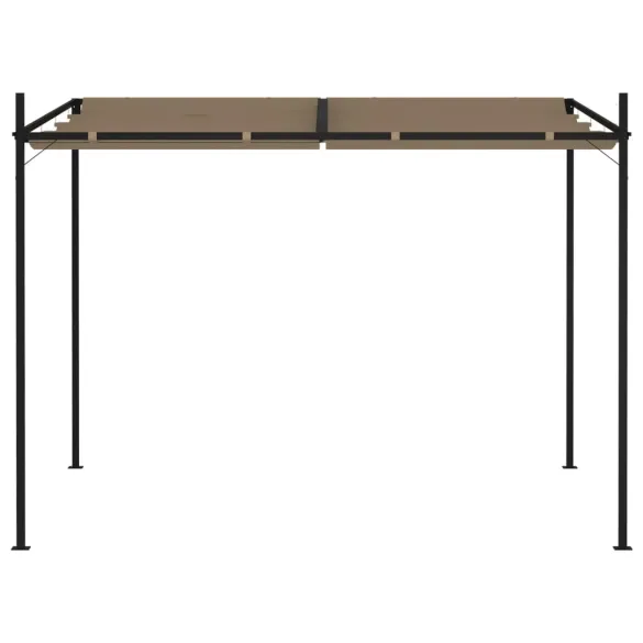 Pavilion Retractabil Gri Taupe 3x3m - Livrare Gratuită