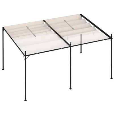 Pavilion Retractabil Crem 4x3m | Livrare Gratuită