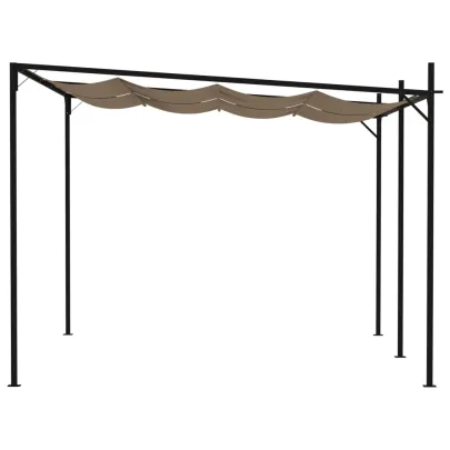 Pavilion Retractabil Gri Taupe 400x300 cm | Livrare Gratuită