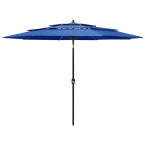 Umbrelă de Grădină 3 Niveluri Azuriu | Livrare Gratuită