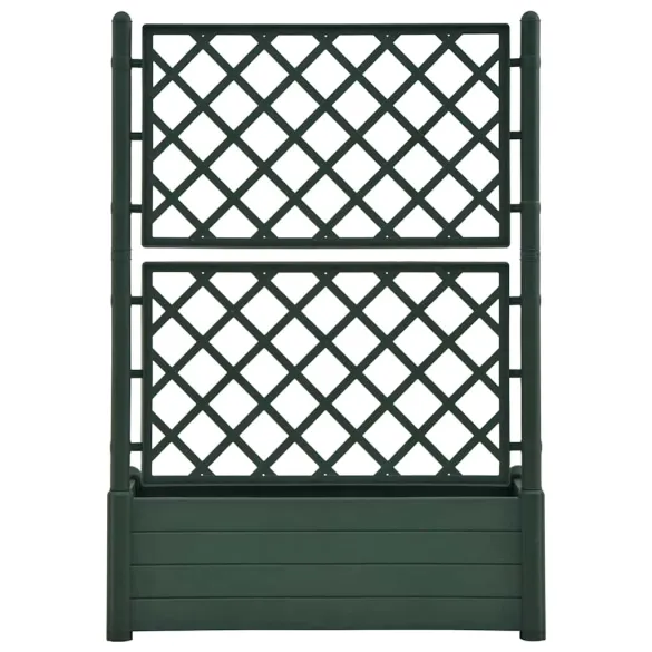 Jardinieră Grădină cu Spalier Verde - 90L PP