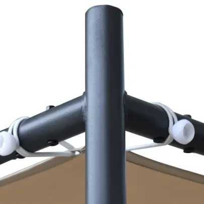 Pavilion Grădină Bej 400x400cm | Acoperiș Rezistent UV