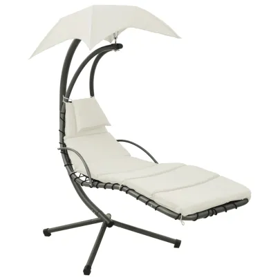 Balansoar Gradina Textil - Crem si Gri - Livrare Gratuita